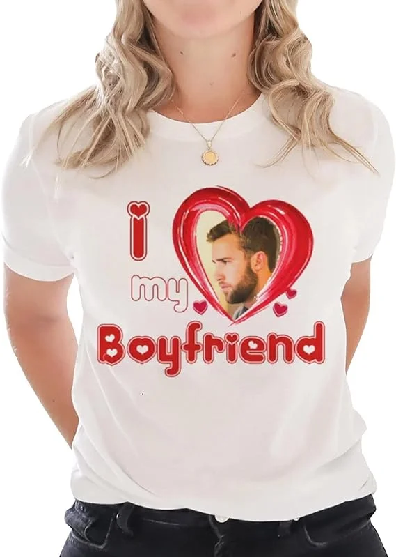 Personalized I Love My Boyfriend Shirts, I Heart My Boyfriend Shirt 