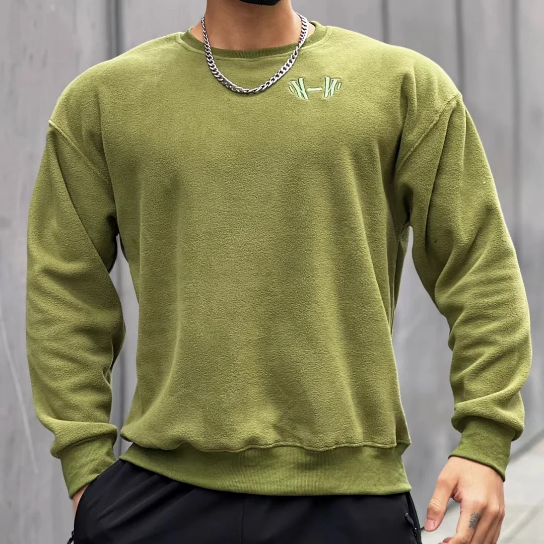 Oversized Men's Casual Fleece Sweatshirt-inspireuse