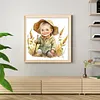>SALE<Full Embroidery Eco-cotton Thread 18CT Printed Farm Baby Cross Stitch Kit25x25cm