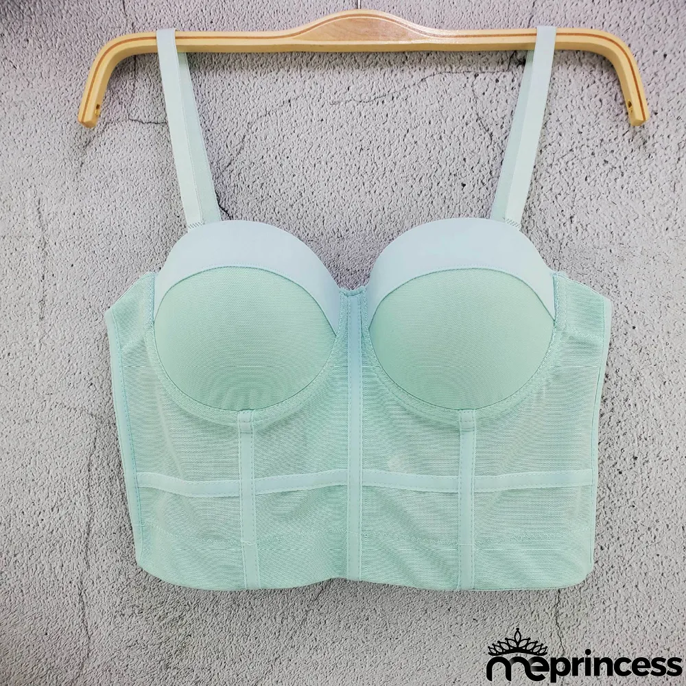 Thin Sexy Tight Fitting Style Cutout Halter Neck Corset Tank Top Women's Crop Short Strapless Top Wrap