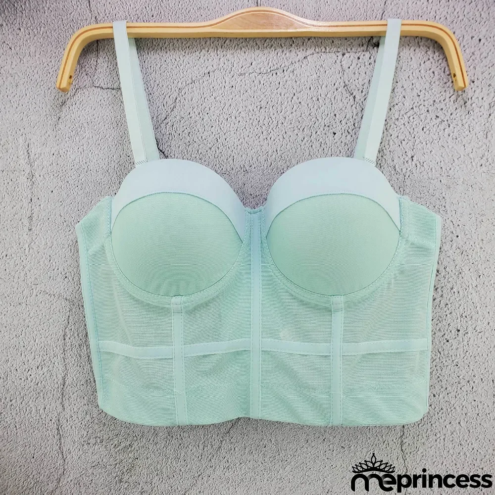 Thin Sexy Tight Fitting Style Cutout Halter Neck Corset Tank Top Women's Crop Short Strapless Top Wrap