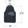 FH Group Automotive Floor Mats - Heavy-Duty Rubber Floor Mats for Cars, Universal Fit Full Set, Climaproof & Trimmable Floor Mats for Most Sedan, SUV, Truck, Black