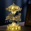 Roman LED Lighted Musical Animated Crystal Carousel Tabletop Decoration