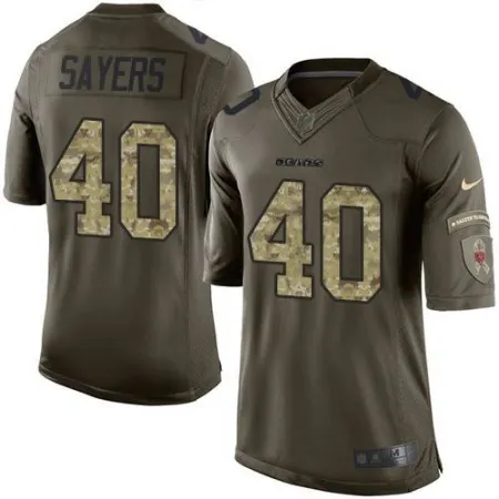 Bears #40 Gale Sayers Green Men's Stitched NFL Limited Salute to Service Jersey