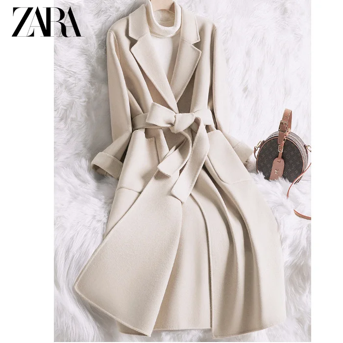 ZARA™ 2024 nowy, jesienny cienki płaszcz z kaszmiru
