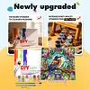 Framed Stained Glass Bird-Paint by Numbers Acrylic Painting 35*35CM With Color Box 5ML(24Colors)