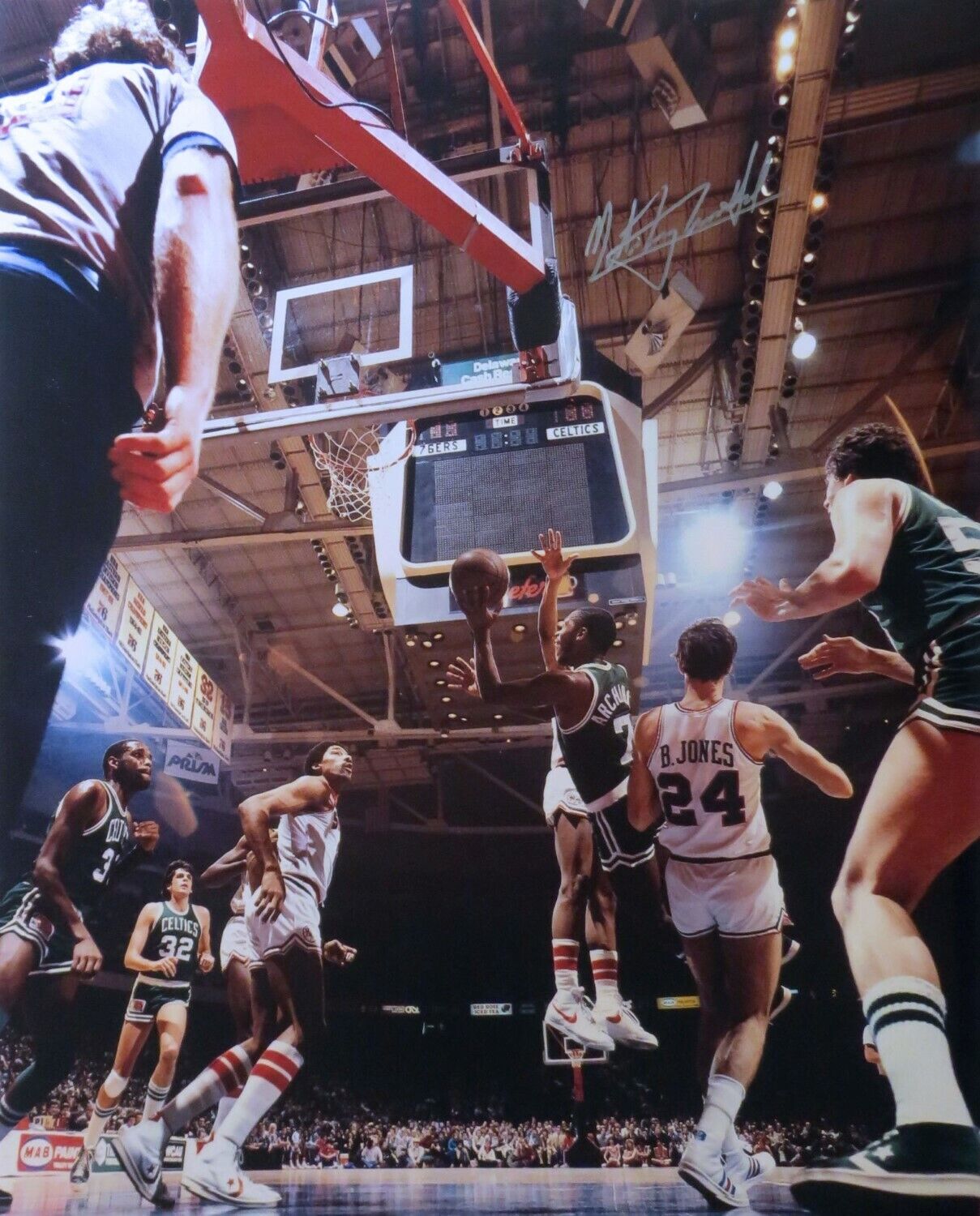 Nate Archibald Signed Autographed 16X20 Photo Poster painting Boston Celtics Action Shot w/COA