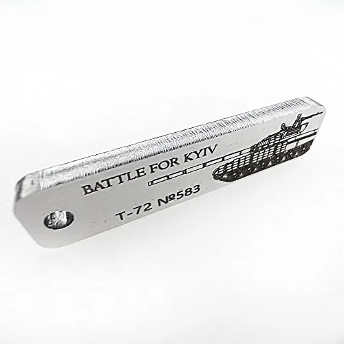 Keychain Made from Downed Russian Combat Tank T72 from Battlefield of Ukraine (BUY 2 SAVE 10%)