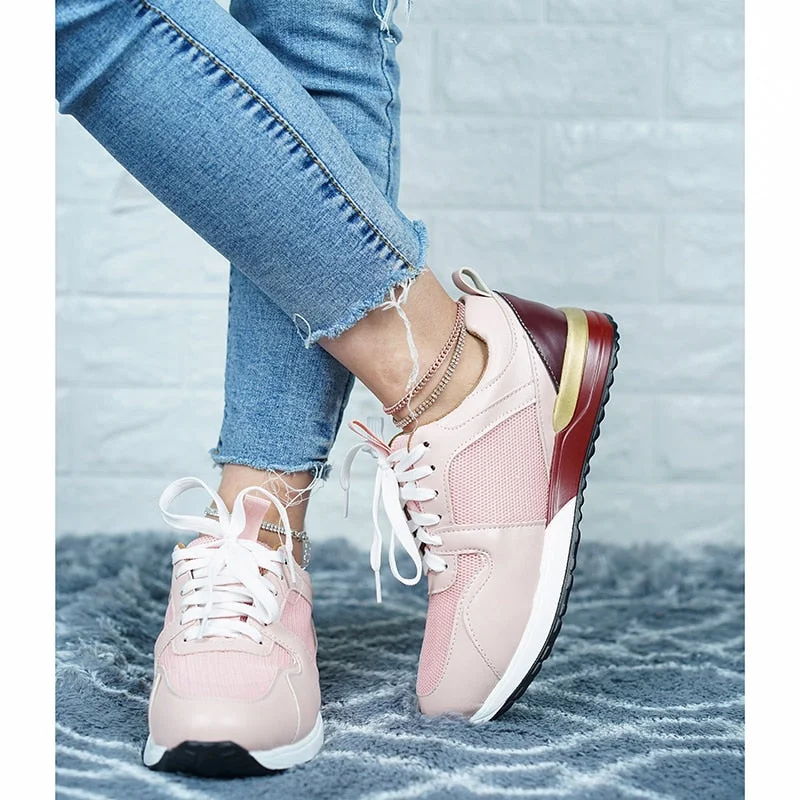2021 Spring Autumn Sneakers Women Shoes for Women Female Platform Casual Wedges Sport Shoes Breathable Walking Trainers Women
