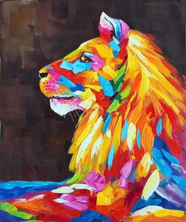 

Colorful King Lion – Paint By Numbers - 40*50CM, 501 Original