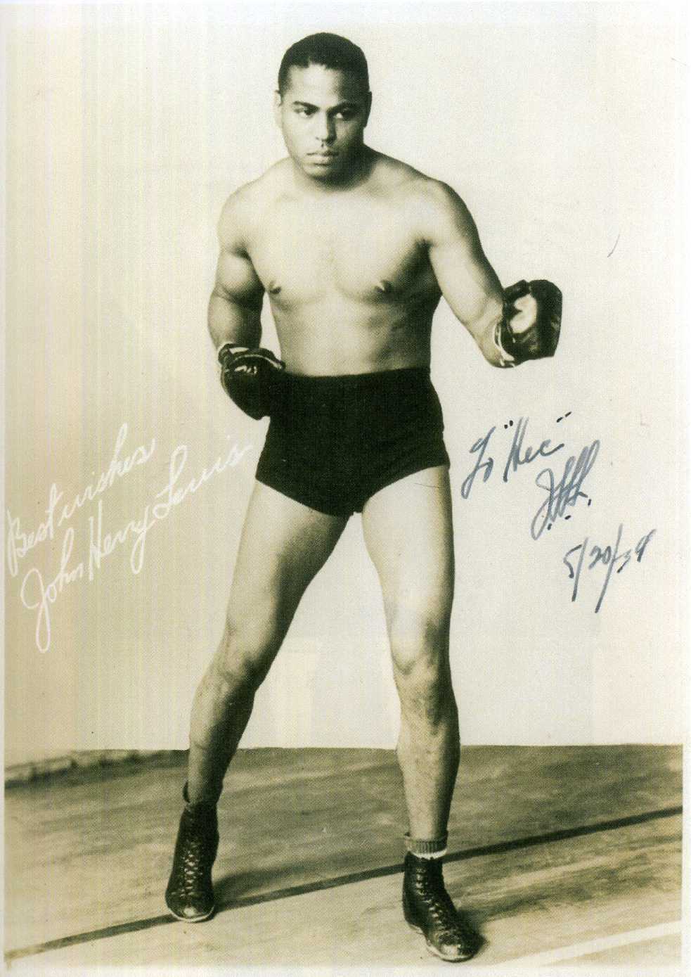 JOHN HENRY LEWIS Signed Photo Poster paintinggraph - LIGHT-HEAVYWEIGHT BOXING CHAMPION preprint