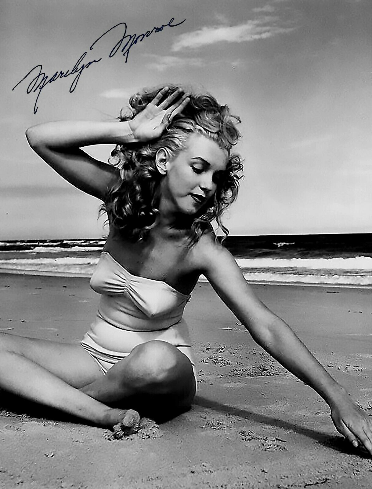 MARILYN MONROE SIGNED AUTOGRAPH 8.5 X11 Photo Poster painting REPRINT SEXY HOLLYWOOD MOVIE STAR