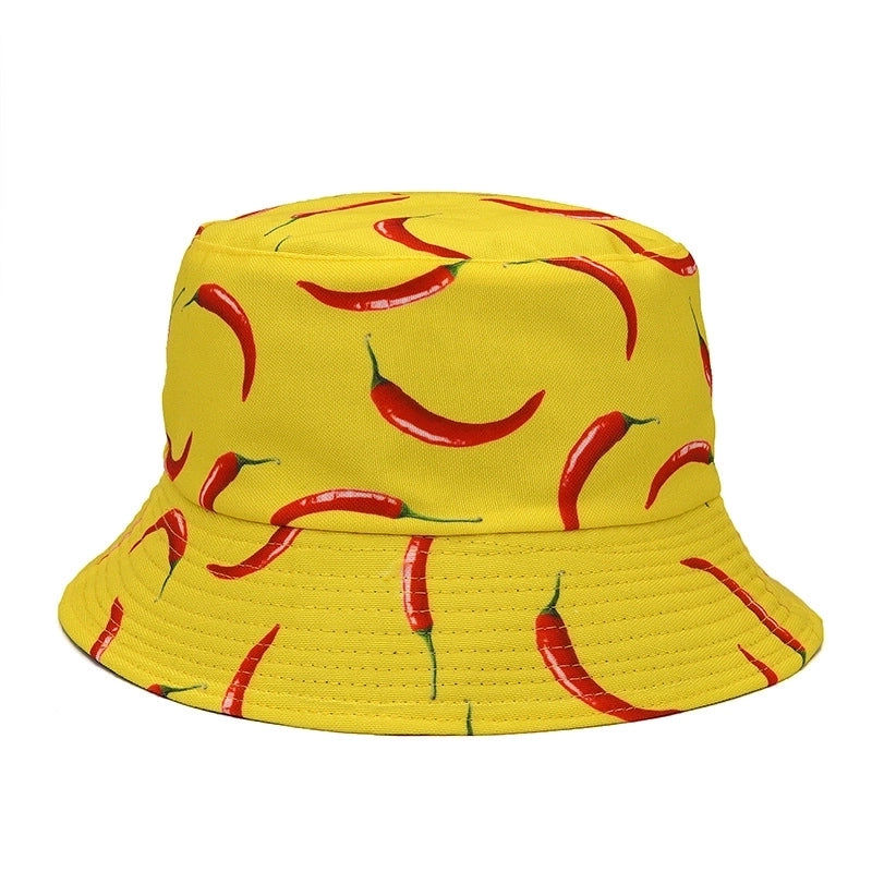 Unisex Basic Fruit Foldable Flat Eaves Bucket Hat
