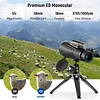 NEEWER 12x50 ED Monocular Telescope, Mobile Phone Lens Set with Metal Tripod Ball Head Mobile Phone Clip Holder Portable Storage Bag for Wildlife Watching, Camping, Astronomical Observation