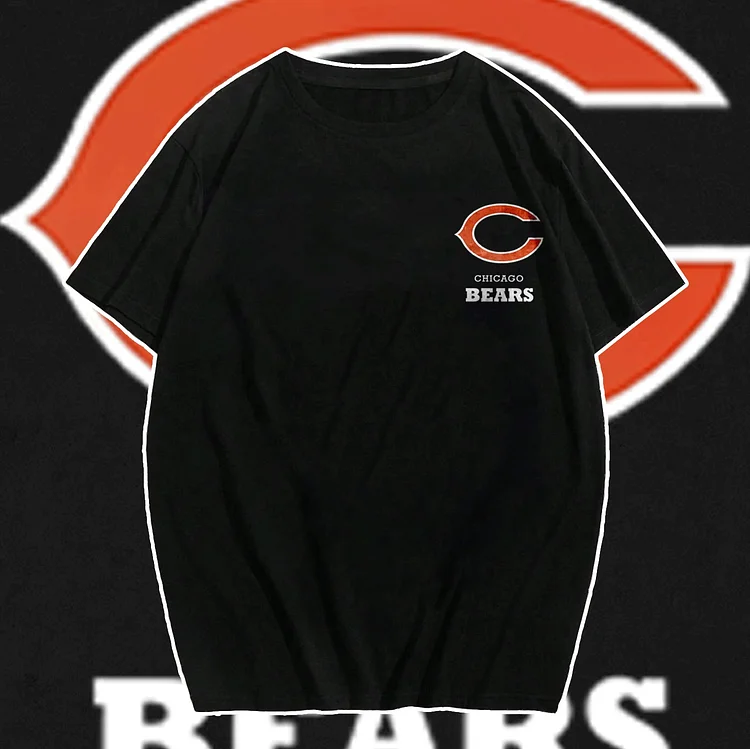 Davidhawaii100% Cotton Casual Men's Comfortable American Football Cotton Black T-Shirt - 100% Cotton