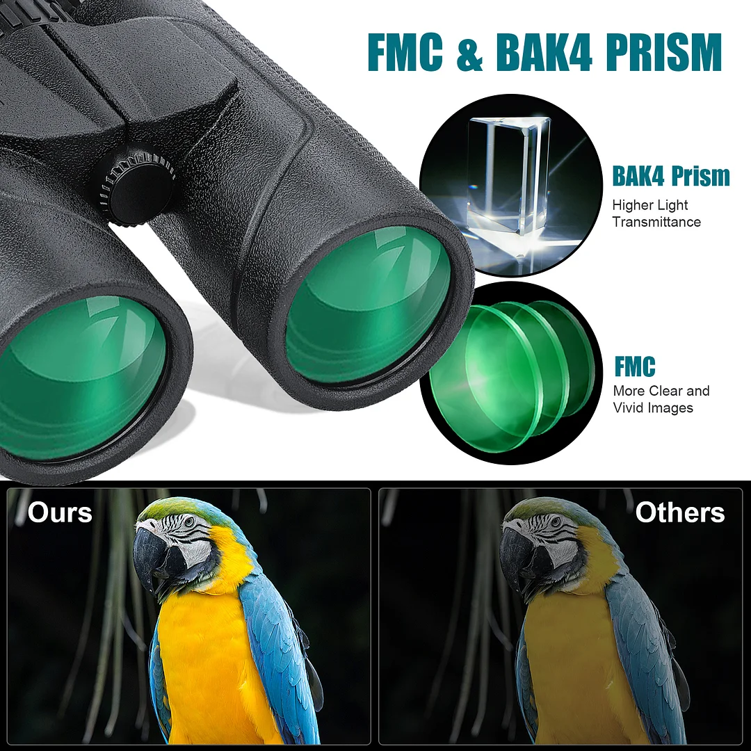 12X42 Binoculars for Kids Adults, Professional HD Waterproof Binoculars for Bird Watching Hunting