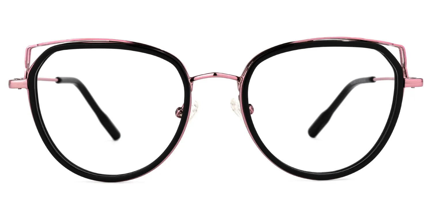 Baird Rosa-Schwarz Cateye Brille Rosa-Schwarz