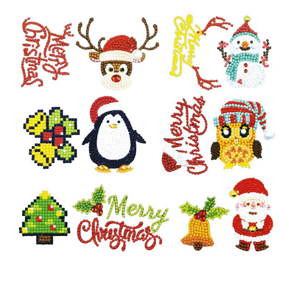 

12pcs Christmas - 5D DIY Craft Sticker, 501 Original