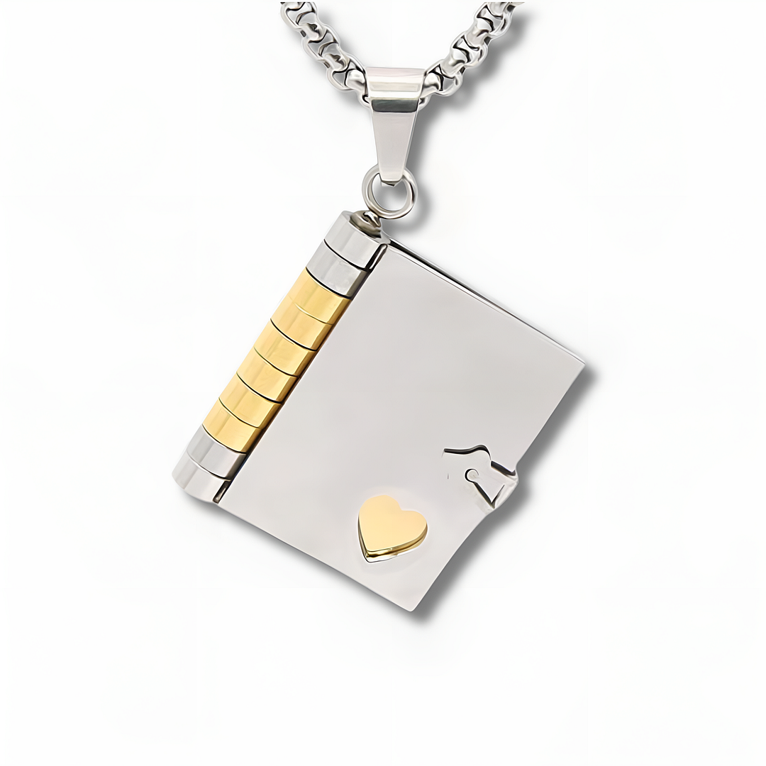 Personalized Lovers Book Necklace-buy 2 get 10%off