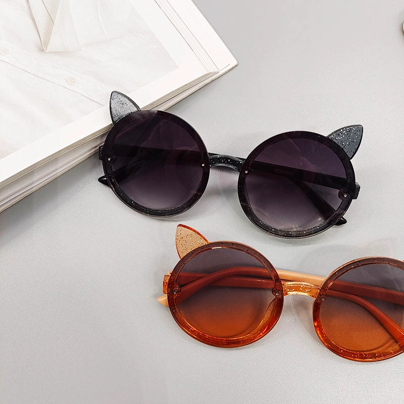 Cartoon Style Cat Resin Kids Sunglasses