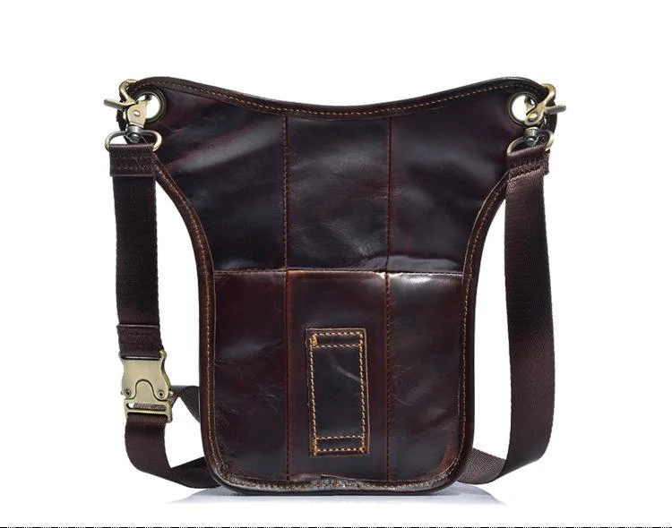 Men's bag retro crazy horse leather men's horizontal shoulder messenger bag
