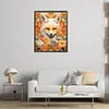 Diamond Painting -DIY Round Partial AB Drill Fox in the Flower(45x55cm)