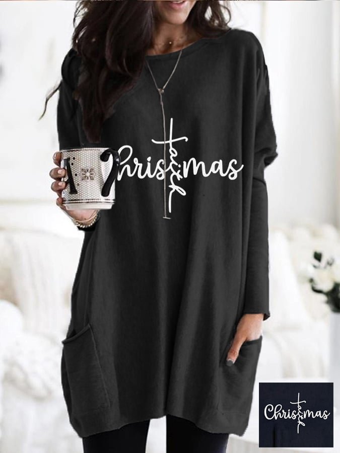 Fashion Colorblock Pocket Print Long Sleeve Top