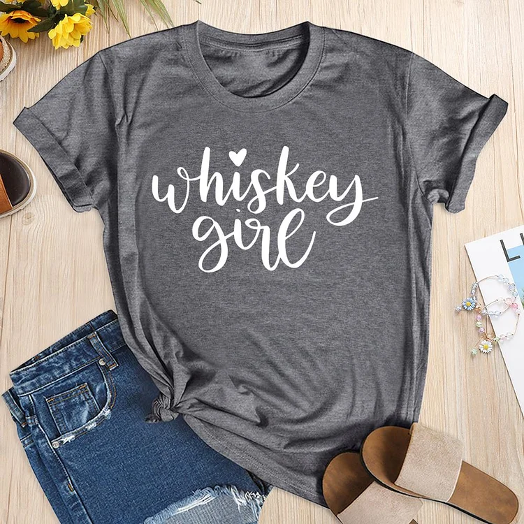 Whiskey Girl Womens T-shirt Tee-04270