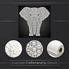 DIY Pearl Painting Elephant for Home Wall Decor(25x25cm)