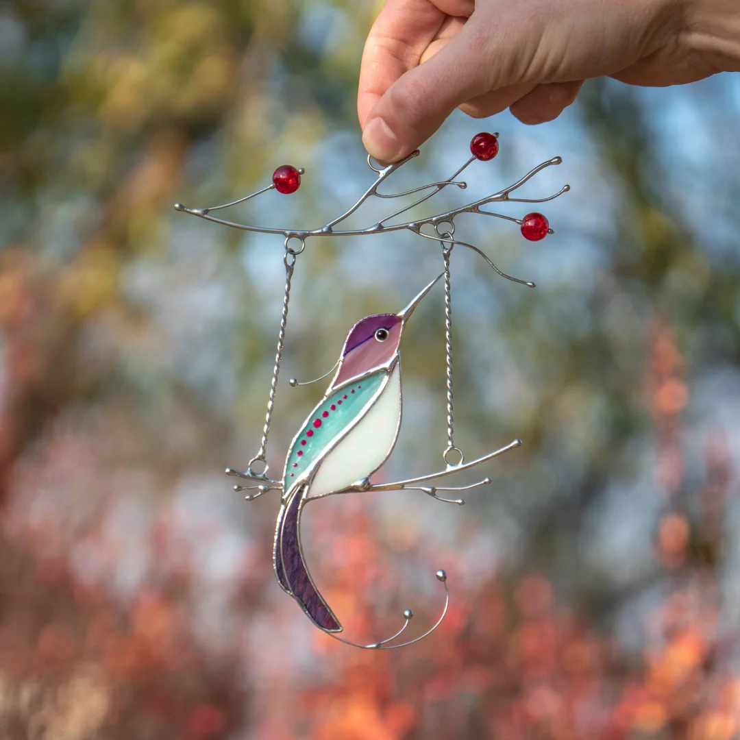 🔥Christmas Sale - 50% off🔥 Purple Hummingbird SunCatcher