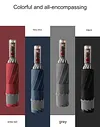 Umbrella Mechanical Handle Safety Reflective Umbrella Black Glue Waterproof Sunscreen Reverse Umbrella Three Fold Business 10 Bone Sunny Umbrella