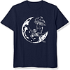Skull on The Moon Printed Men's Short Sleeves T-Shirt
