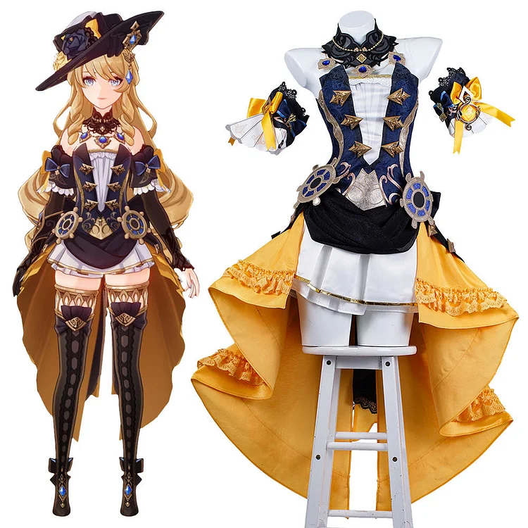 Genshin Impact Navia Premium Edition Cosplay Costume