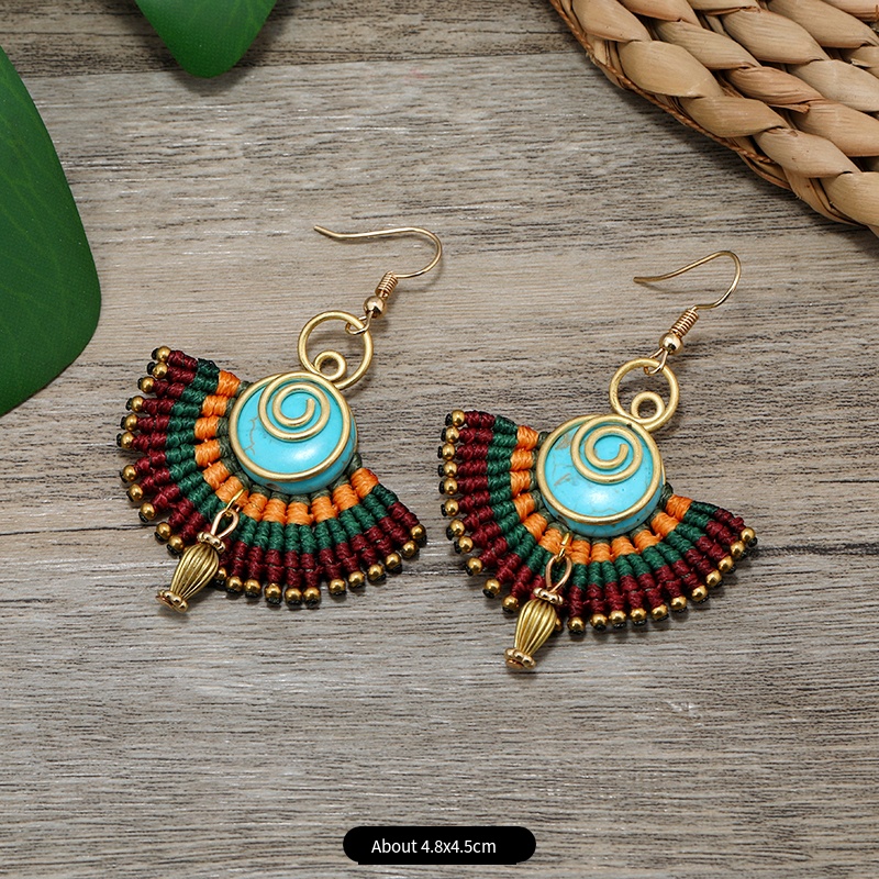 Bohemia Chic Handcrafted Earrings Vintage Ethnic Design