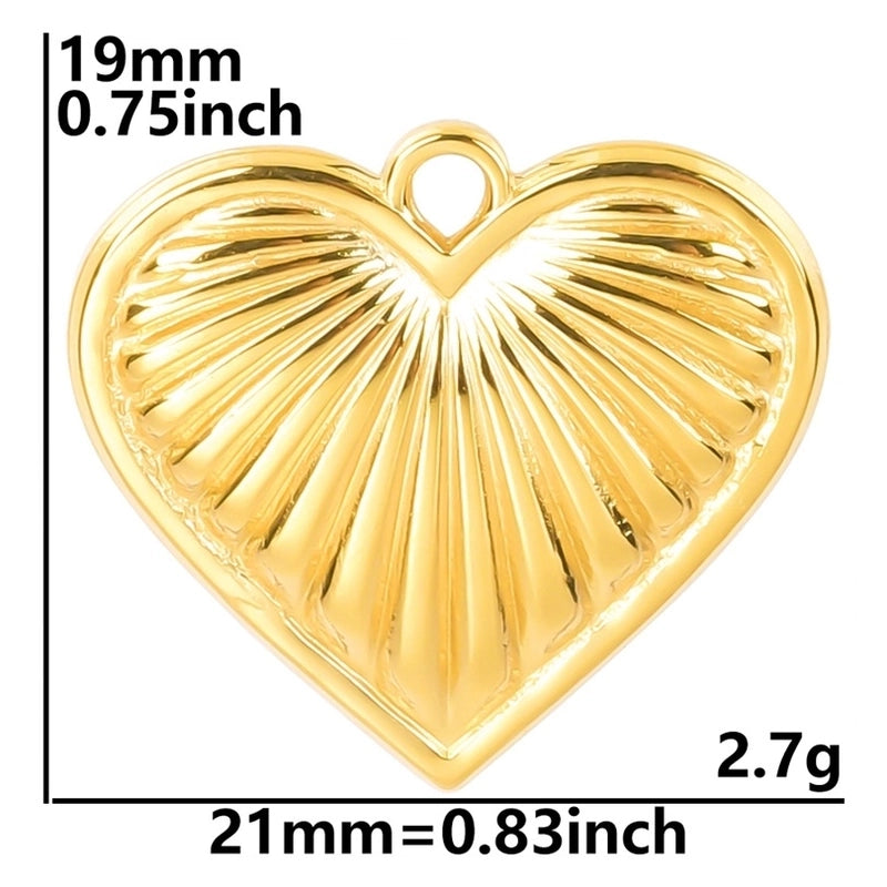 Basic Modern Style Classic Style Geometric Heart Shape 304 Stainless Steel Plating Pendant Necklace