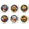 6pcs/set DIY Diamond Special Shape Pearl Art Hanging Wooden Christmas Tree Ornament Kit