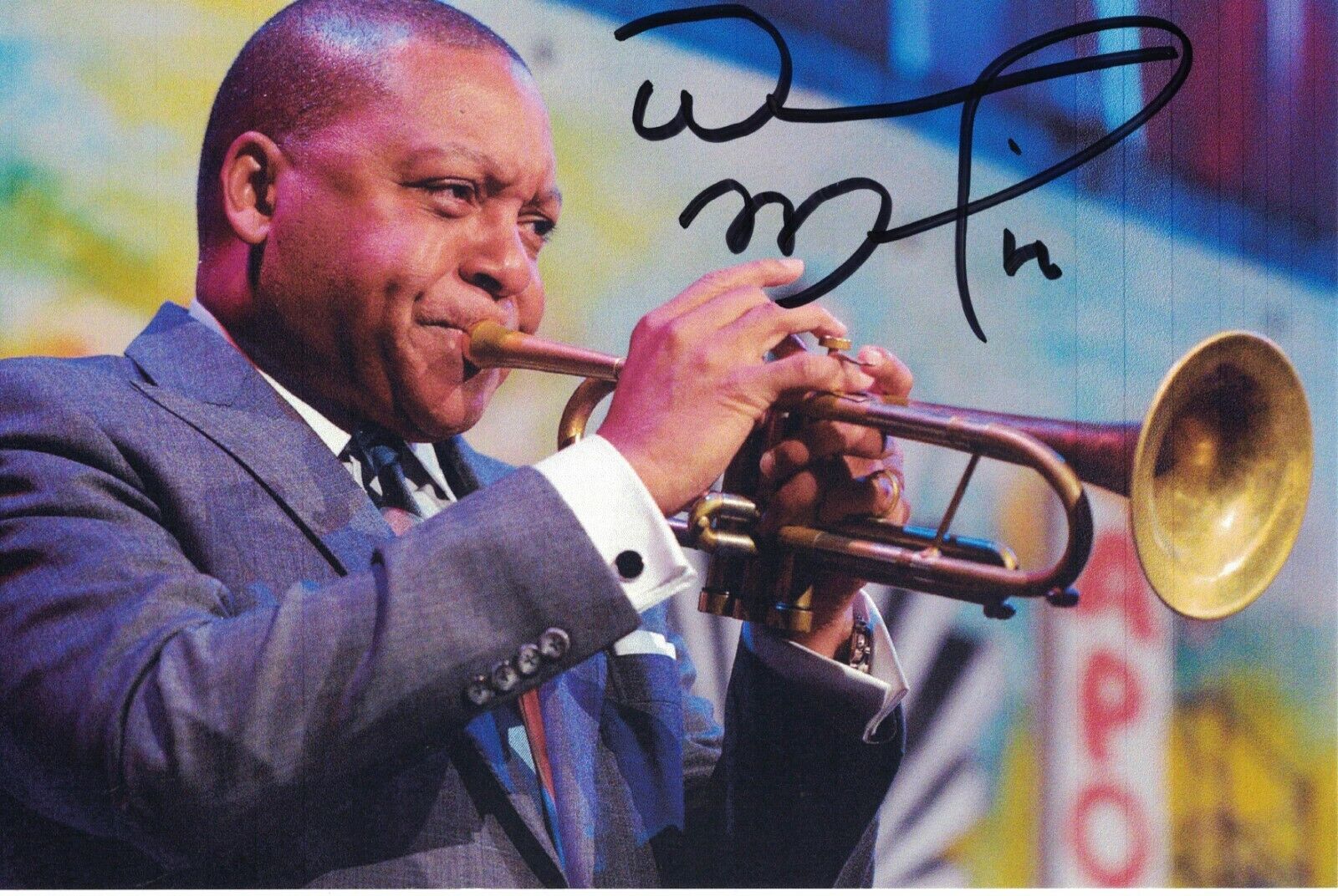 Wynton Marsalis Signed Autographed 4x6 Photo Poster painting Trumpet Jazz B