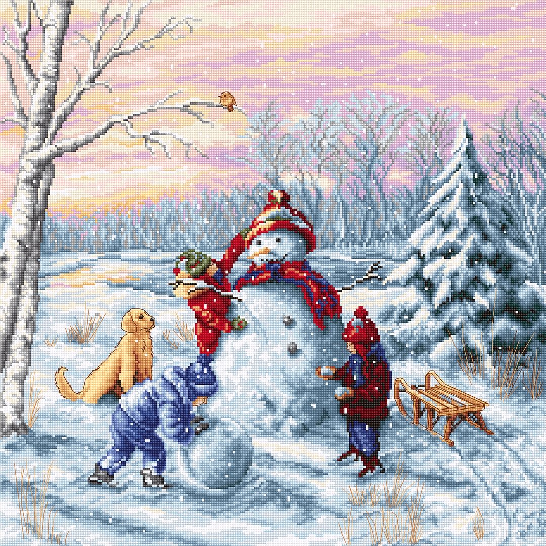 Merry Christmas 11CT Stamped Cross Stitch 4848cm Craftways christmas pyramid table linens stamped crossstitch