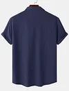 2022 Summer hot sale Men's Solid Color Double Pocket Comfortable Casual shirts