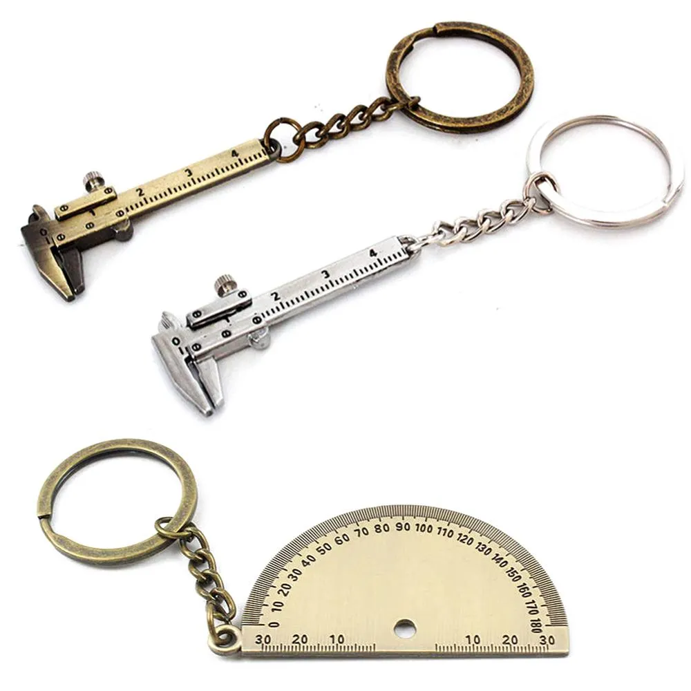 Nigikala Mental Movable Vernier Caliper Ruler Model Keychain Mini ...