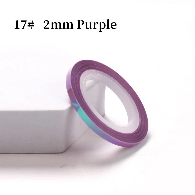 Nude Color Silver Nail Striping Tape Line 1mm 2mm 3mm Sticker Pink Yellow Shiny Stickers DIY Decors Tool Nail Art Decoration