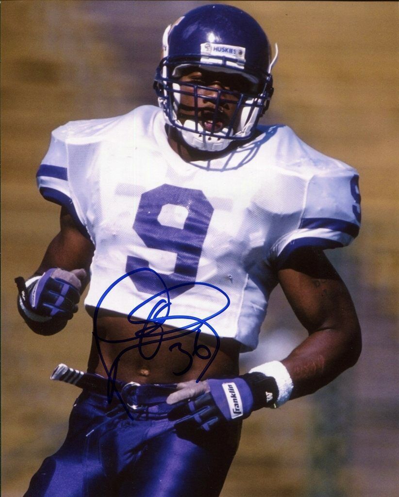 Lawyer Milloy Washington Huskies UW Autographed Signed 8x10 Photo Poster painting CFS Patriots