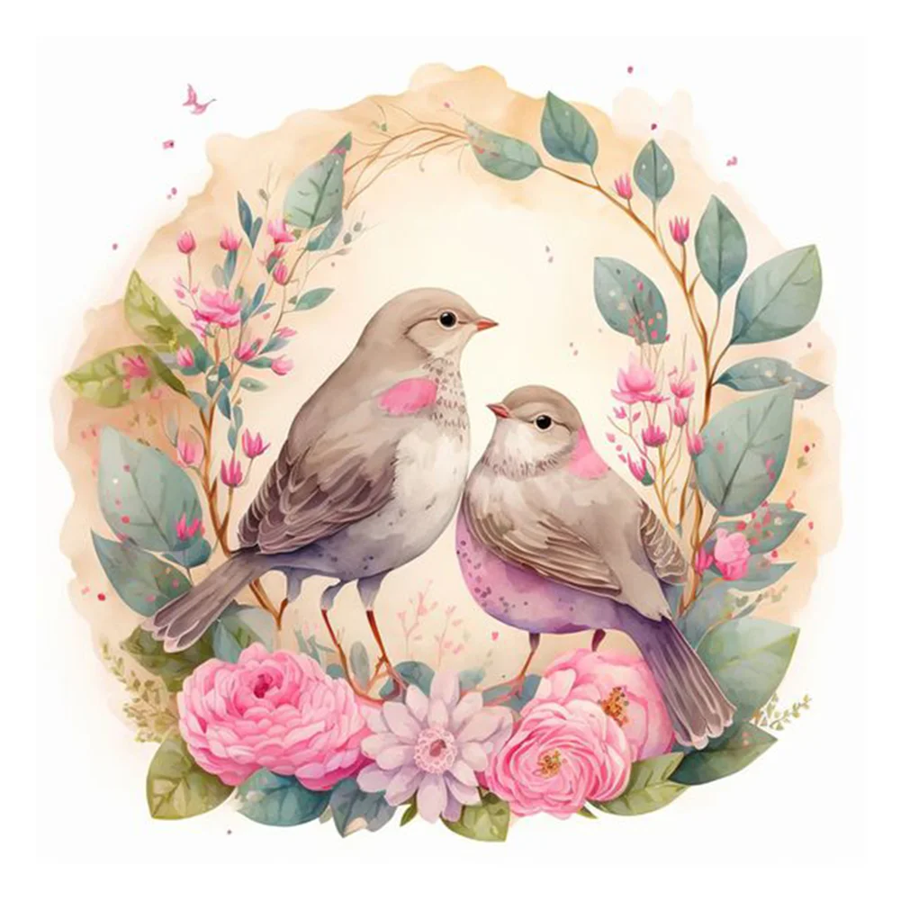 Bird and Flower - 11CT Stamped Cross Stitch(50*50cm)