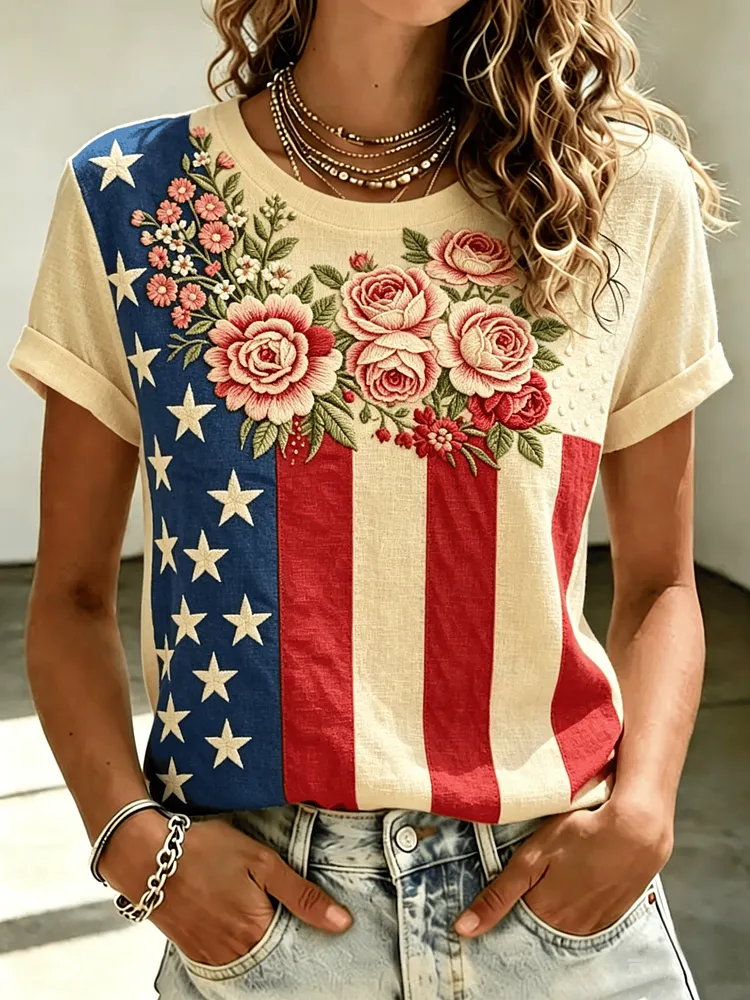 Women's USA 250th Anniversary Print T-Shirt 