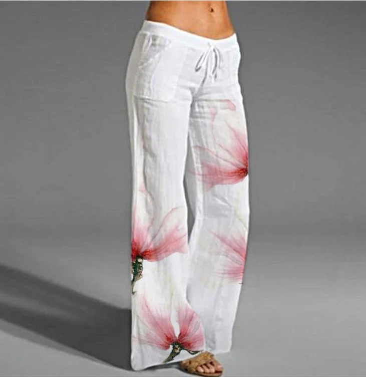 Floral Loose Casual Long Pants