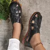 Gioiacombo&trade; Nuovi sandali cavi casual in pelle da donna