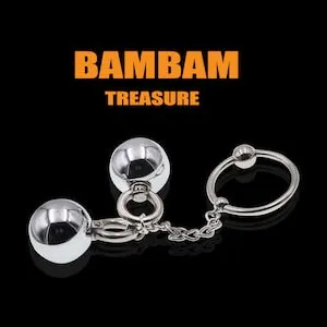 pornhint Pornhint Metal Cock and Ball Ring, Scrotum Stretcher, Men's CBT Toy, Mature