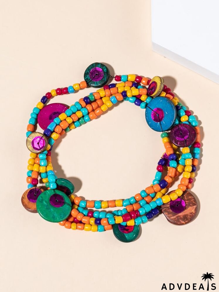 Colorful Bead Decor Necklace