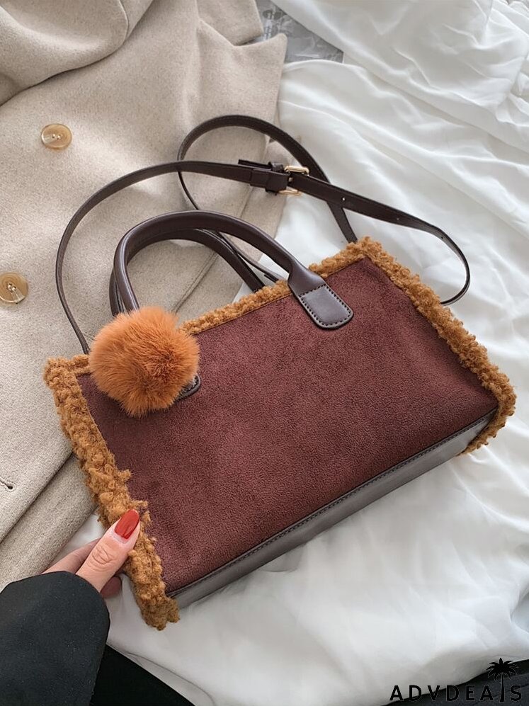 Contrast Binding Square Bag