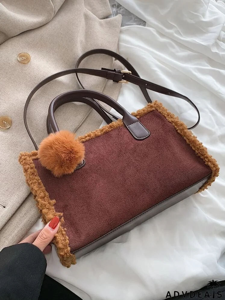 Contrast Binding Square Bag